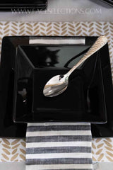 Black 16-Piece Food Photography Dinnerware Set