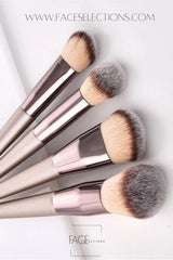 Champagne Kabuki Makeup Brush 10pcs Set