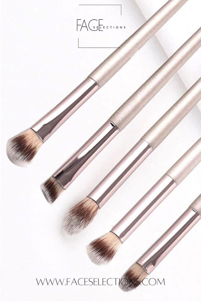 Champagne Kabuki Makeup Brush 10pcs Set