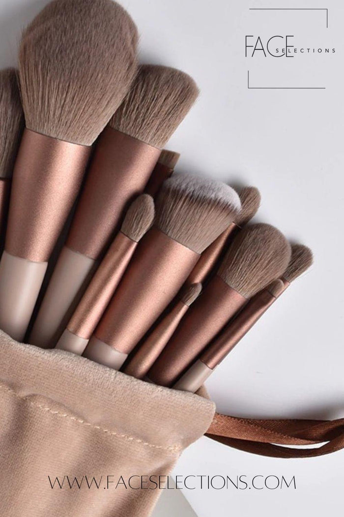 Soft Fur Powder Foundation Eye Kit Brush Set