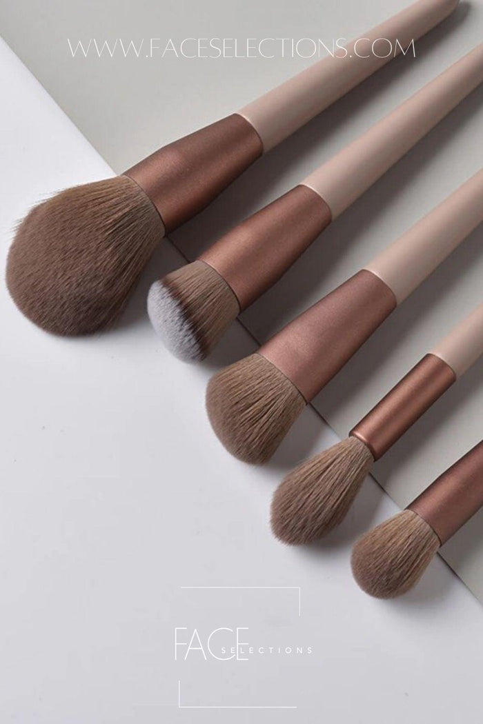 Soft Fur Powder Foundation Eye Kit Brush Set