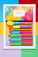 Synthetic Hair Colorful Makeup Brushes
