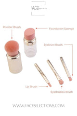 5 in 1 Travel Makeup Brush Set