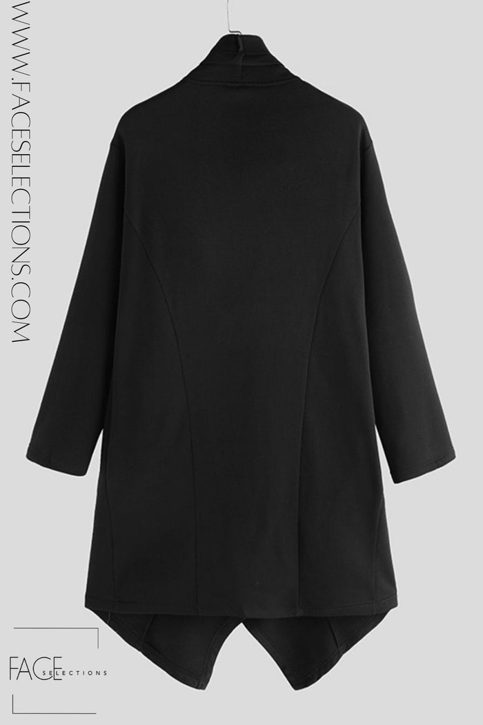 Long Sleeve Cloak Coat Turtleneck