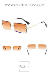 Rimless Gradient Sun Glasses