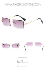 Rimless Gradient Sun Glasses