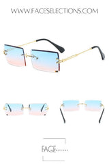 Rimless Gradient Sun Glasses