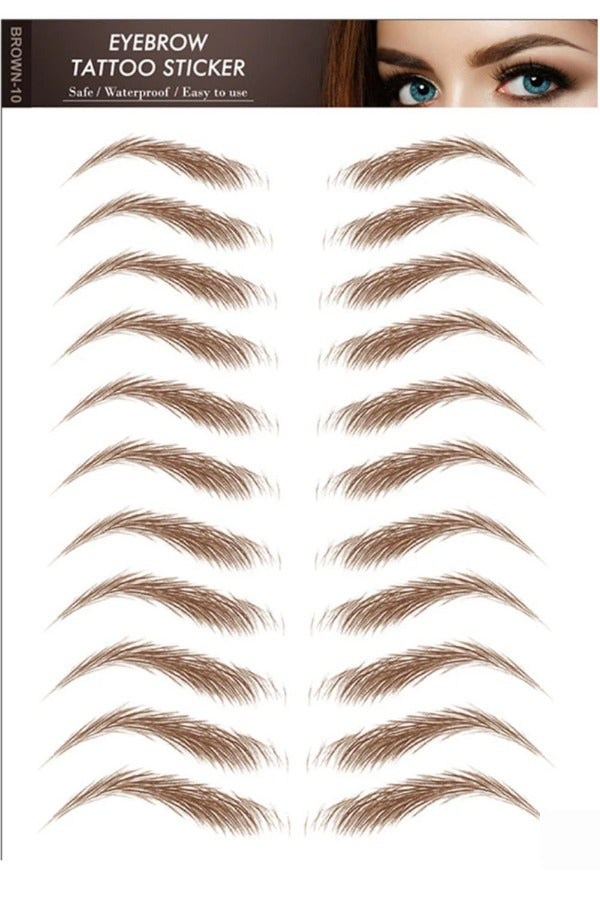 AMAZING 4D EYEBROW TATTOO STICKERS BROWN