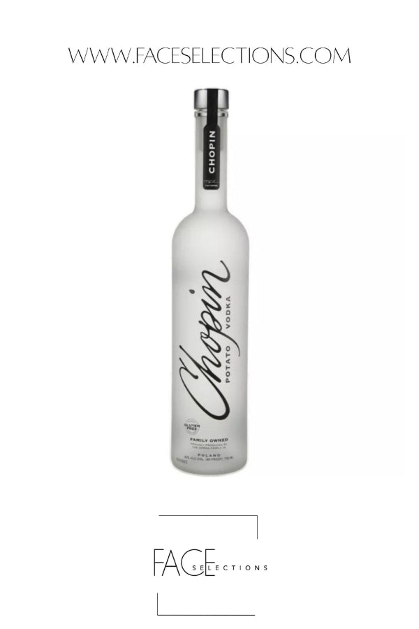 Chopin No. 1 White fish sauce bottle on a white background, featuring a black cursive logo and a silver cap.