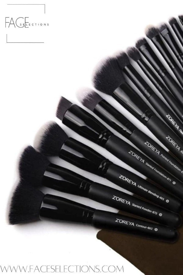 15pcs Professional Black Makeup Brush Set