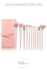 Pink Soft Synthetic Hair Makeup Brush Set