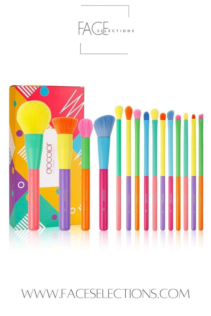 Synthetic Hair Colorful Makeup Brushes