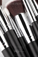 Professional Black 15pcs Makeup Brush Set With Leather Clutch
